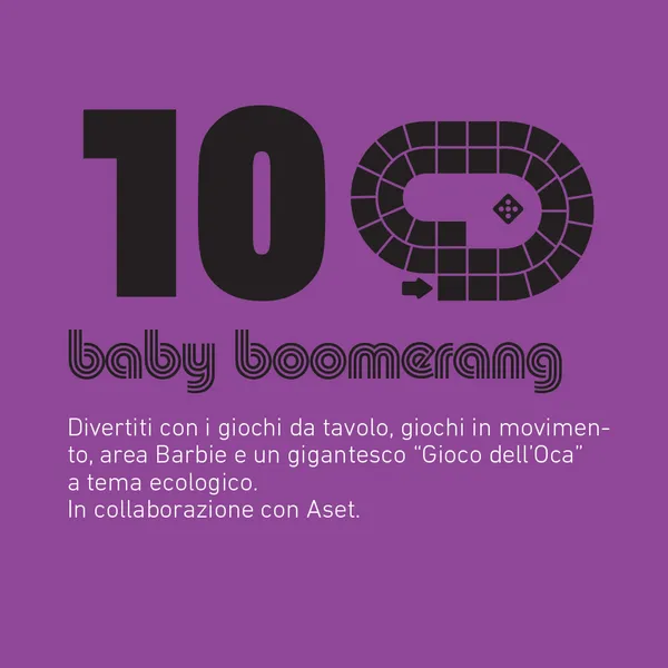 Baby boomerang area per bambini e bambine boomerang rewind festival fano