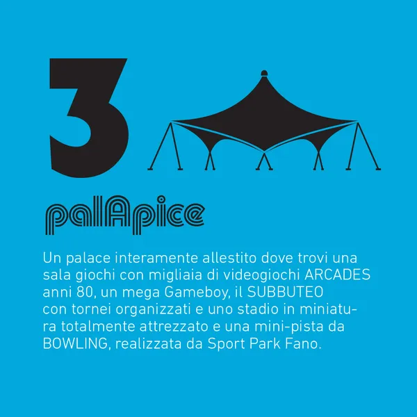PalApice con sala giochi, subbuteo, gameboy, e bowling boomerang rewind festival fano