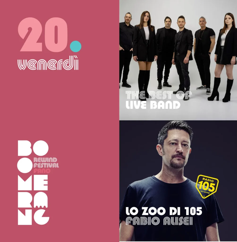 Eventi venerdì 20 giugno 2025 boomerang rewind festival fano